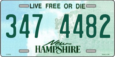 NH license plate 3474482