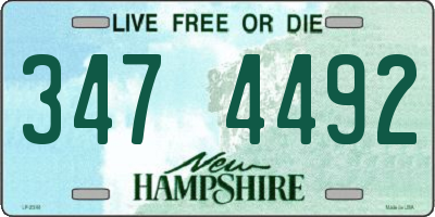 NH license plate 3474492