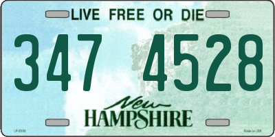NH license plate 3474528