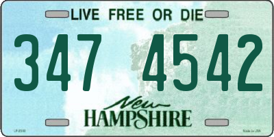 NH license plate 3474542