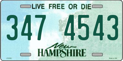 NH license plate 3474543
