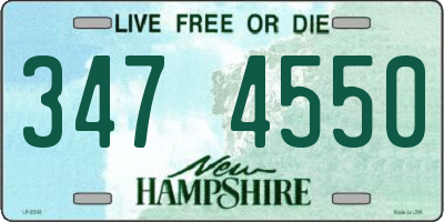 NH license plate 3474550
