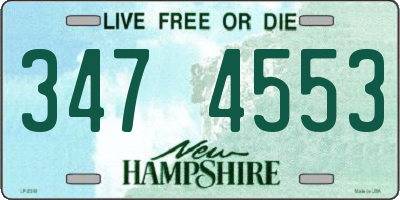 NH license plate 3474553