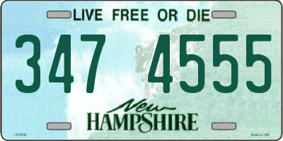 NH license plate 3474555