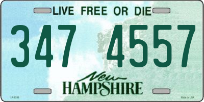 NH license plate 3474557