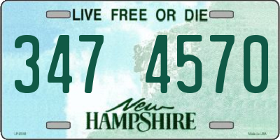 NH license plate 3474570