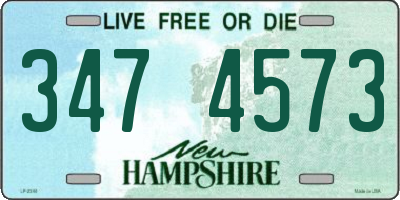 NH license plate 3474573