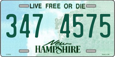 NH license plate 3474575
