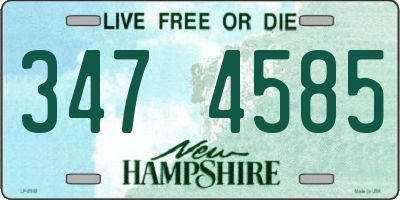 NH license plate 3474585