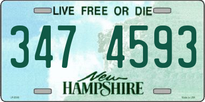 NH license plate 3474593