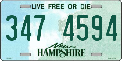 NH license plate 3474594