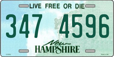 NH license plate 3474596