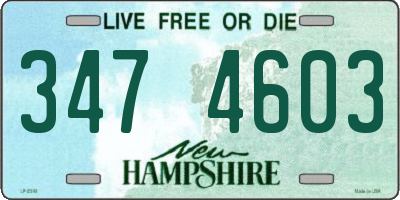 NH license plate 3474603