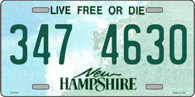 NH license plate 3474630