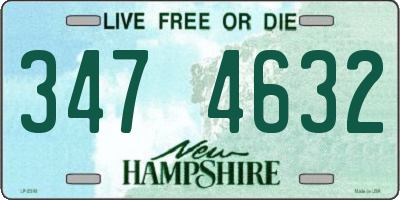 NH license plate 3474632