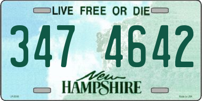 NH license plate 3474642