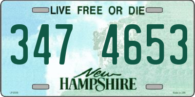 NH license plate 3474653