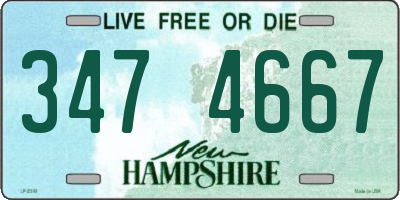 NH license plate 3474667