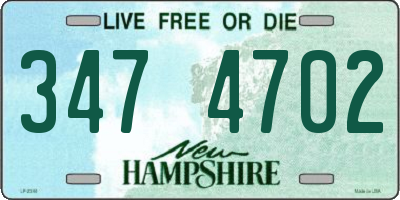 NH license plate 3474702