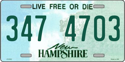 NH license plate 3474703