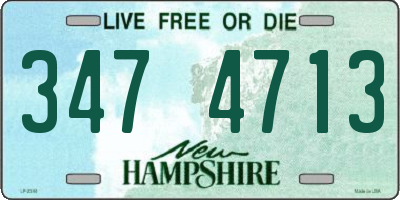 NH license plate 3474713