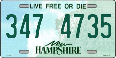 NH license plate 3474735