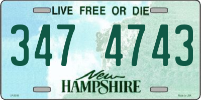 NH license plate 3474743