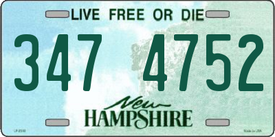 NH license plate 3474752