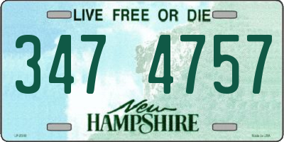 NH license plate 3474757