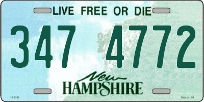 NH license plate 3474772