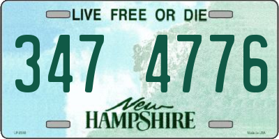 NH license plate 3474776