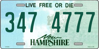 NH license plate 3474777