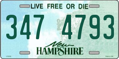 NH license plate 3474793