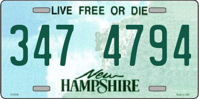 NH license plate 3474794