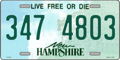 NH license plate 3474803