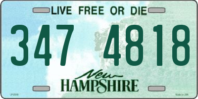 NH license plate 3474818