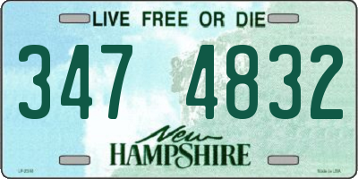 NH license plate 3474832