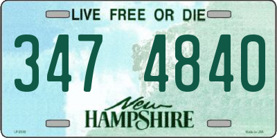 NH license plate 3474840