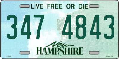 NH license plate 3474843