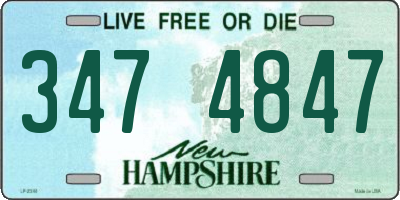 NH license plate 3474847