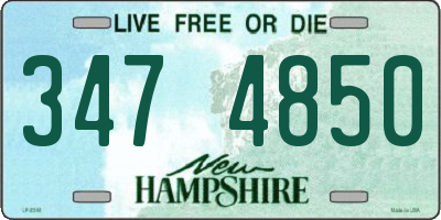 NH license plate 3474850