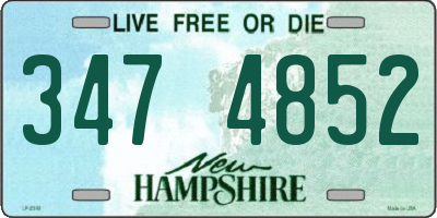NH license plate 3474852