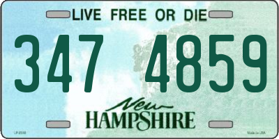 NH license plate 3474859