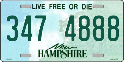 NH license plate 3474888