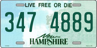 NH license plate 3474889