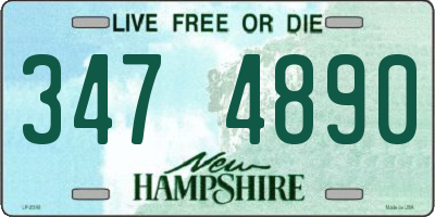 NH license plate 3474890