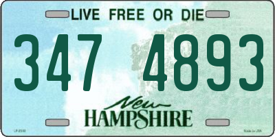 NH license plate 3474893