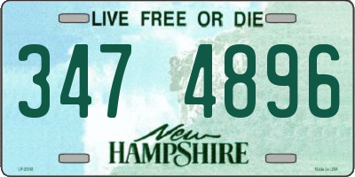 NH license plate 3474896