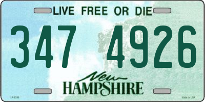 NH license plate 3474926