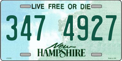 NH license plate 3474927